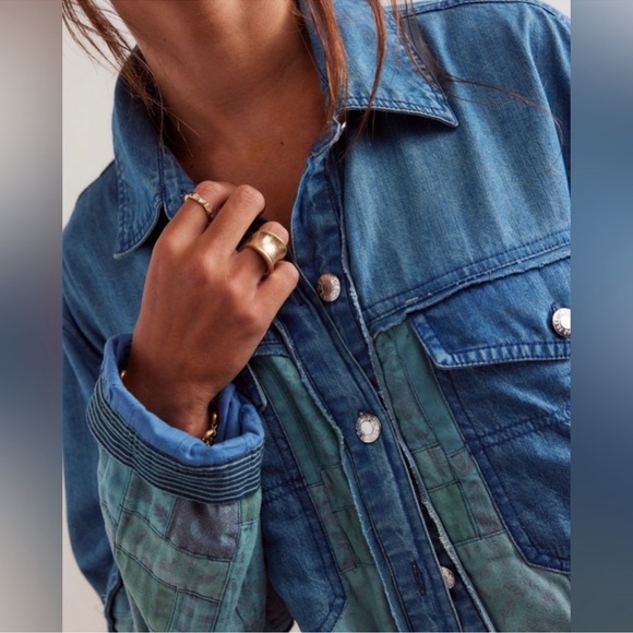 NWOT FREE PEOPLE We The Free SOLD OUT Heritage Quilted Shirt SZ: S - Picture 3 of 7